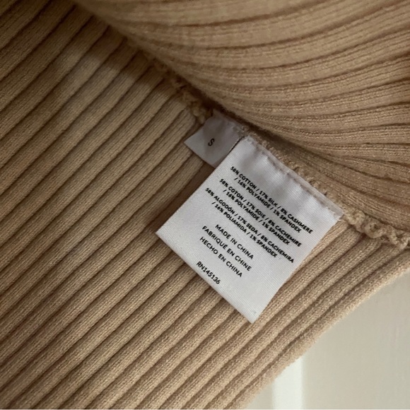 Naadam Women's Twist Back Short Sleeve Top - Beige - Picture 7 of 9